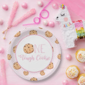 1つのタフなクッキーとピンクのストライプ誕生日 ペーパープレート (パーティー)