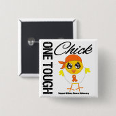 1つのタフな雛がん戦士v2 缶バッジ (正面&裏面)