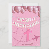 1つのダーフルな瞬間：魔法の1番目の誕生日バッシュ！ 招待状 (正面)