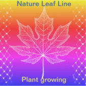 1つのツリーリーフデザインエレガントラティスサイド4x4インチ シール (正面)