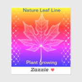 1つのツリーリーフデザインエレガントラティスサイド4x4インチ シール (シート)