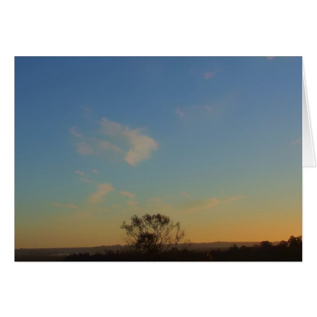 1つのツリーSkyscapeカード (正面横)