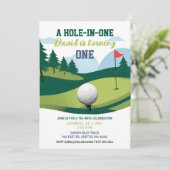 1つのティーリフィックゴルフ誕生日の穴 招待状 (スタンド正面)