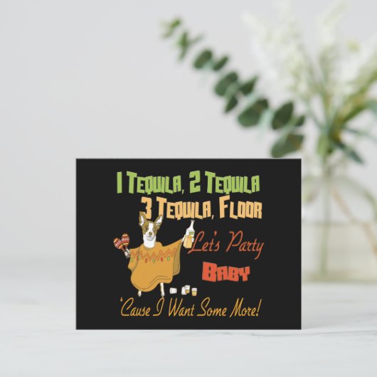 1つのテキーラ2のテキーラ3のテキーラの床 ポストカード (スタンド正面)