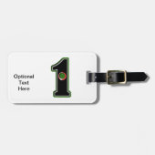 1つのデザインのこの幸運なゴルファーの穴を個人化して下さい! ラゲッジタグ (正面横)