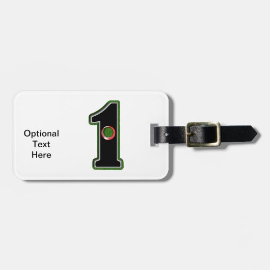 1つのデザインのこの幸運なゴルファーの穴を個人化して下さい! ラゲッジタグ (正面横)