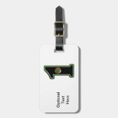 1つのデザインのこの幸運なゴルファーの穴を個人化して下さい! ラゲッジタグ (正面縦)