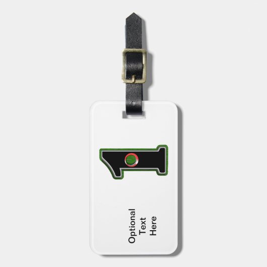 1つのデザインのこの幸運なゴルファーの穴を個人化して下さい! ラゲッジタグ (正面縦)