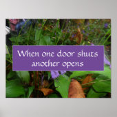 1つのドアがウィズダムことわざ写真ポスター ポスター (正面)