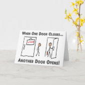 1つのドアが閉じたときの冗長性 カード (黄色い花)