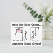 1つのドアが閉じたときの冗長性 ポストカード (スタンド正面)