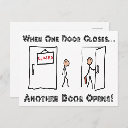 1つのドアが閉じたときの冗長性 ポストカード (正面/裏面)