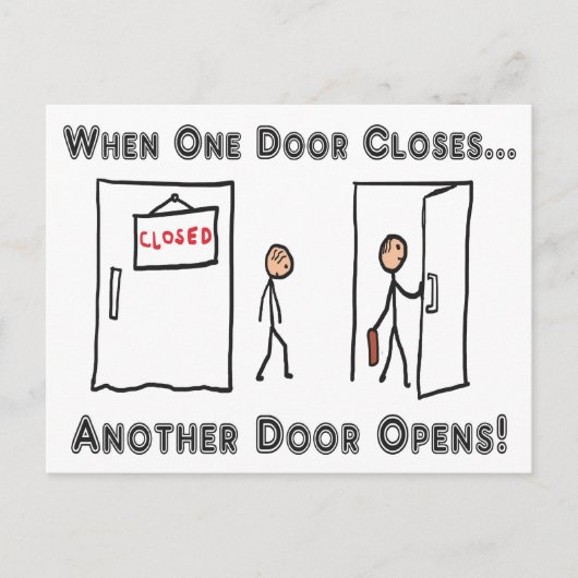 1つのドアが閉じたときの冗長性 ポストカード (正面)