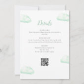 1つのニュートラルなベビーシャワーで熱気球 招待状 (裏面)