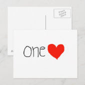 1つのハート!ポストカード! ポストカード (正面/裏面)