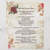 1つのバラが孤独に立つ ヴィンテージ個人ステーショナリー (正面/裏面)