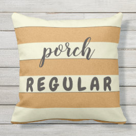 1つのパステル調の黄色のストライプカスタムな色および文字の2 アウトドアクッション