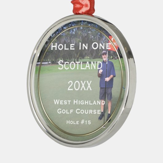 1つのパーソナライズされたキープサケオーナメントの穴 メタルオーナメント (左)