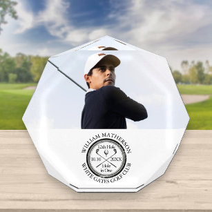 1つのパーソナライズされたゴルファーのゴルフホール写真アクリル 表彰盾