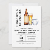 1つのビールですべてのおむつカップル赤ちゃんシャワー 招待状 (正面)