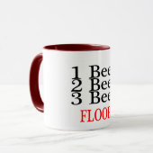 1つのビール2ビール3ビール床 マグカップ (正面左)