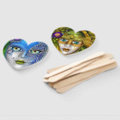 1つのファンに2つの仮装マスク ハンドファン (組立なし)