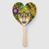 1つのファンに2つの仮装マスク ハンドファン (裏面)