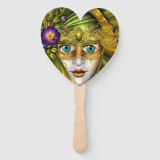 1つのファンに2つの仮装マスク ハンドファン (裏面)