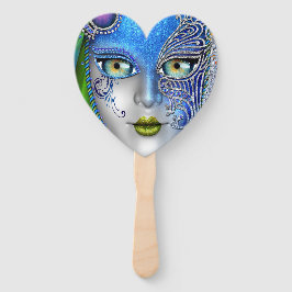 1つのファンに2つの仮装マスク ハンドファン