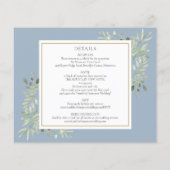 1つのフォトウェディング招待で緑の予算をすべて (裏面)