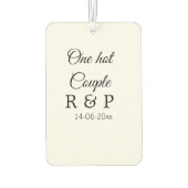 1つのホットアドカップル名イニシャル文字文字日 カーエアーフレッシュナー (裏面)