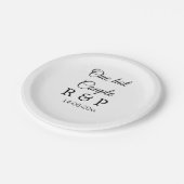 1つのホットアドカップル名イニシャル文字文字日 ペーパープレート (アングル)