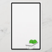 1つのポッドに2つのエンドウ豆(テキストを追加) 便箋 (正面)