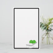 1つのポッドに2つのエンドウ豆(テキストを追加) 便箋 (スタンド正面)