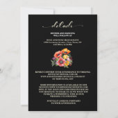 1つのポピーカラフルズの黒の結婚全て 招待状 (裏面)