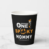 1つのマ不気味ムハロウィーンマッチングファミリーカスタム 紙コップ (正面)