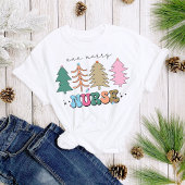 1つのメリーナースおもしろいクリスマス女性 Tシャツ