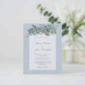 1つのモダンフローラに関する結婚式招待状RSVP ポストカード (スタンド正面)