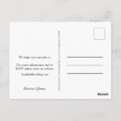 1つのモダンフローラに関する結婚式招待状RSVP ポストカード (裏面)