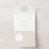 1つのモダン招待状でニュートラルな赤ちゃんシャワー オールインワン招待状 (内側)