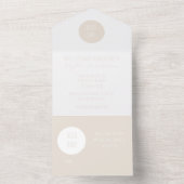 1つのモダン招待状でニュートラルな赤ちゃんシャワー オールインワン招待状 (内側)