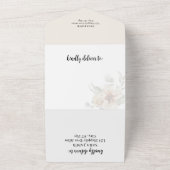 1つのモダン結婚式でアラビア語と英語をすべて招待 オールインワン招待状 (外側)