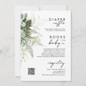 1つのモダン赤ちゃんシャワーで緑と金ゴールド 招待状 (裏面)