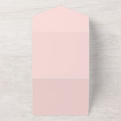 1つのモダン赤ちゃんシャワー招待状でピンク オールインワン招待状 (外側)