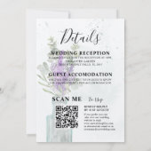 1つのユーカリとラベンダーの中に結婚すべて入る 招待状 (裏面)