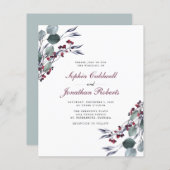 1つのユーカリプトゥスホリーベリーの全結婚予算 (正面/裏面)