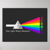1つのライト多くの窓プリズムのユニタニズム ポスター (正面)