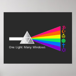 1つのライト多くの窓プリズムのユニタニズム ポスター