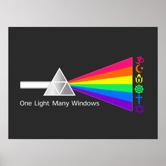 1つのライト多くの窓プリズムのユニタニズム ポスター (正面)