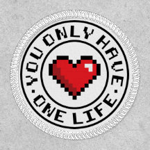 1つのライフピクセルハートビデオゲームのみ